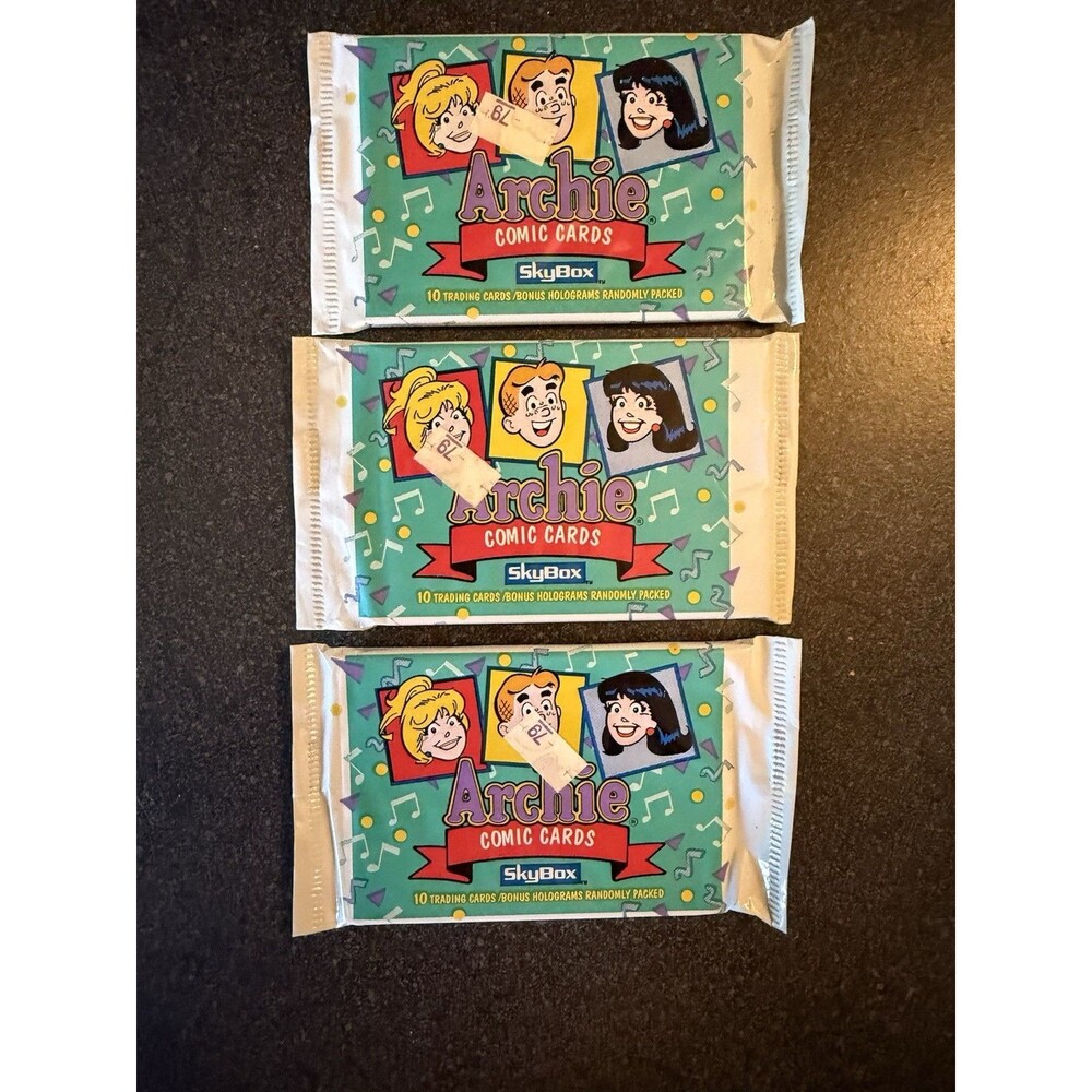 Vtg 1992 Skybox Archie Comic Cards Trading Card Packs Set Of 3 Betty JugHead